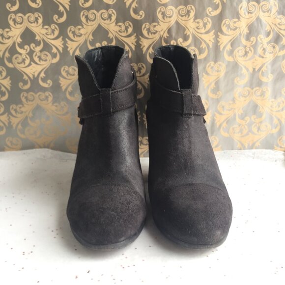 Rag and Bone Harrow Black Leather Block Heel Pushpin Close - size 36 5.5 Classic - Picture 4 of 12